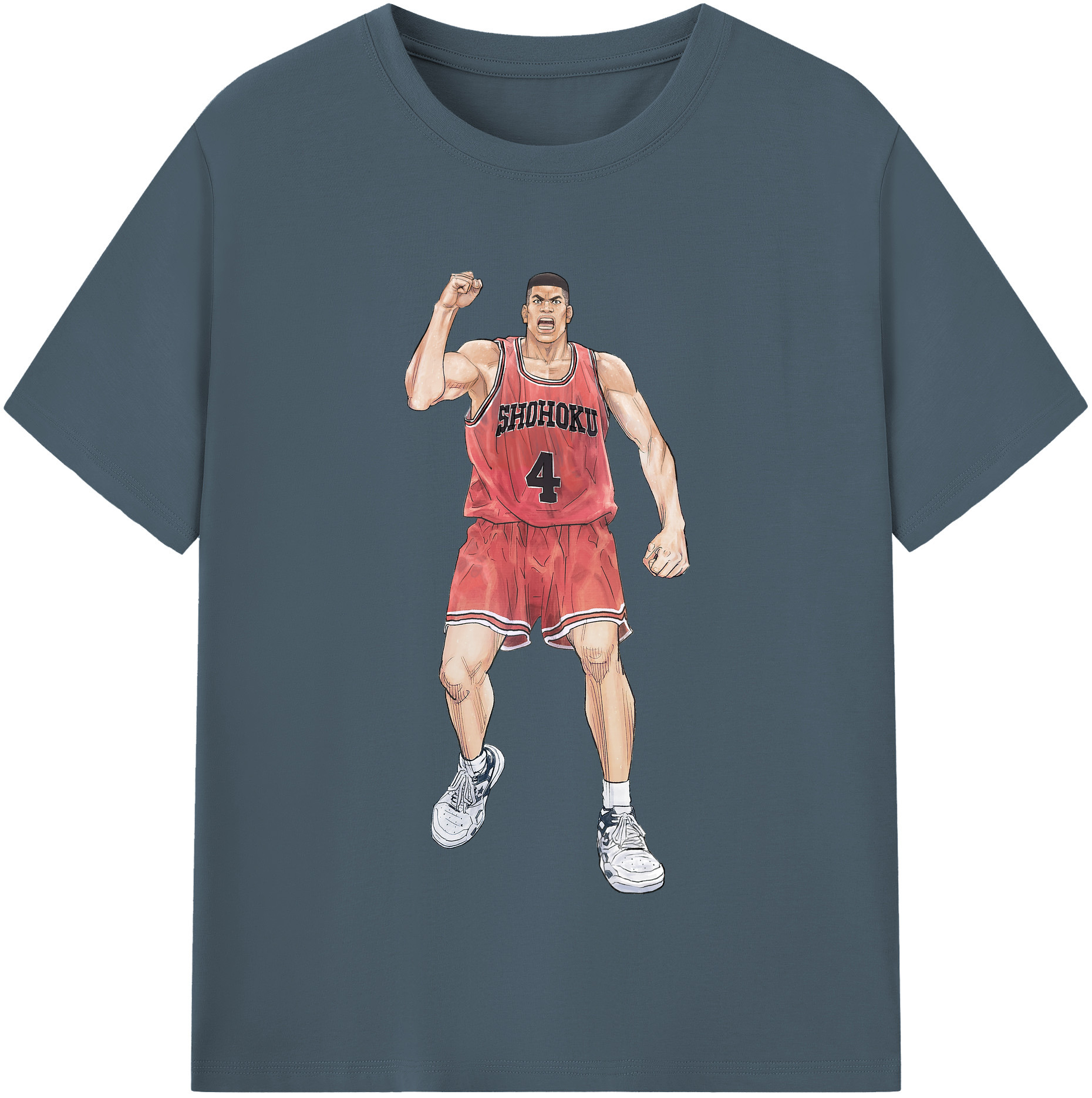 SLAM DUNK／スラムダンク 綿100％半袖Tシャツ（フロントプリント）
